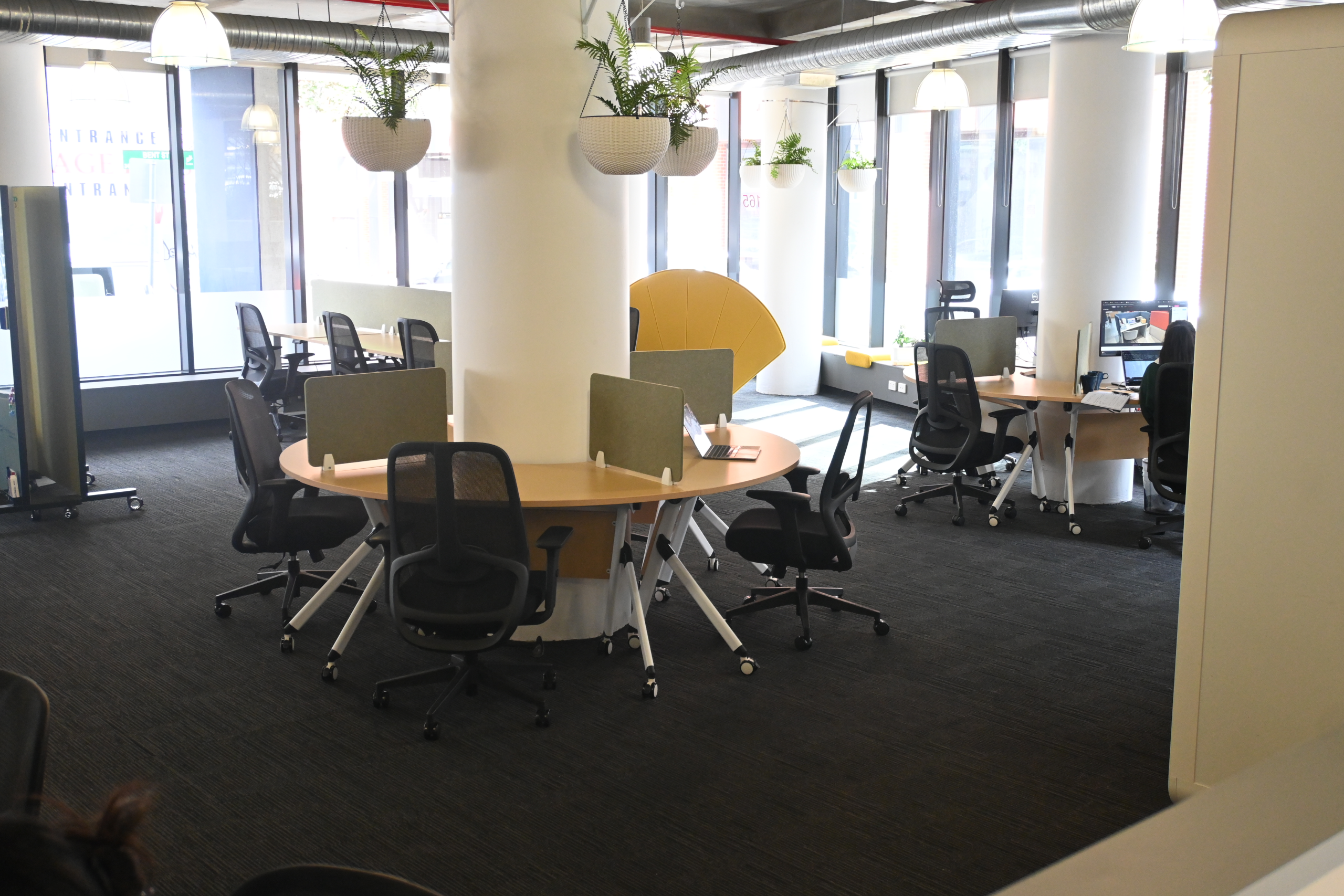 GloryMerge Subiaco Circular Desks at 165 Project