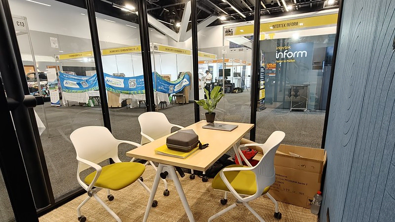 SitZone's Stackable meeting chairs at LaunchPOD'sBuild Sydney stand